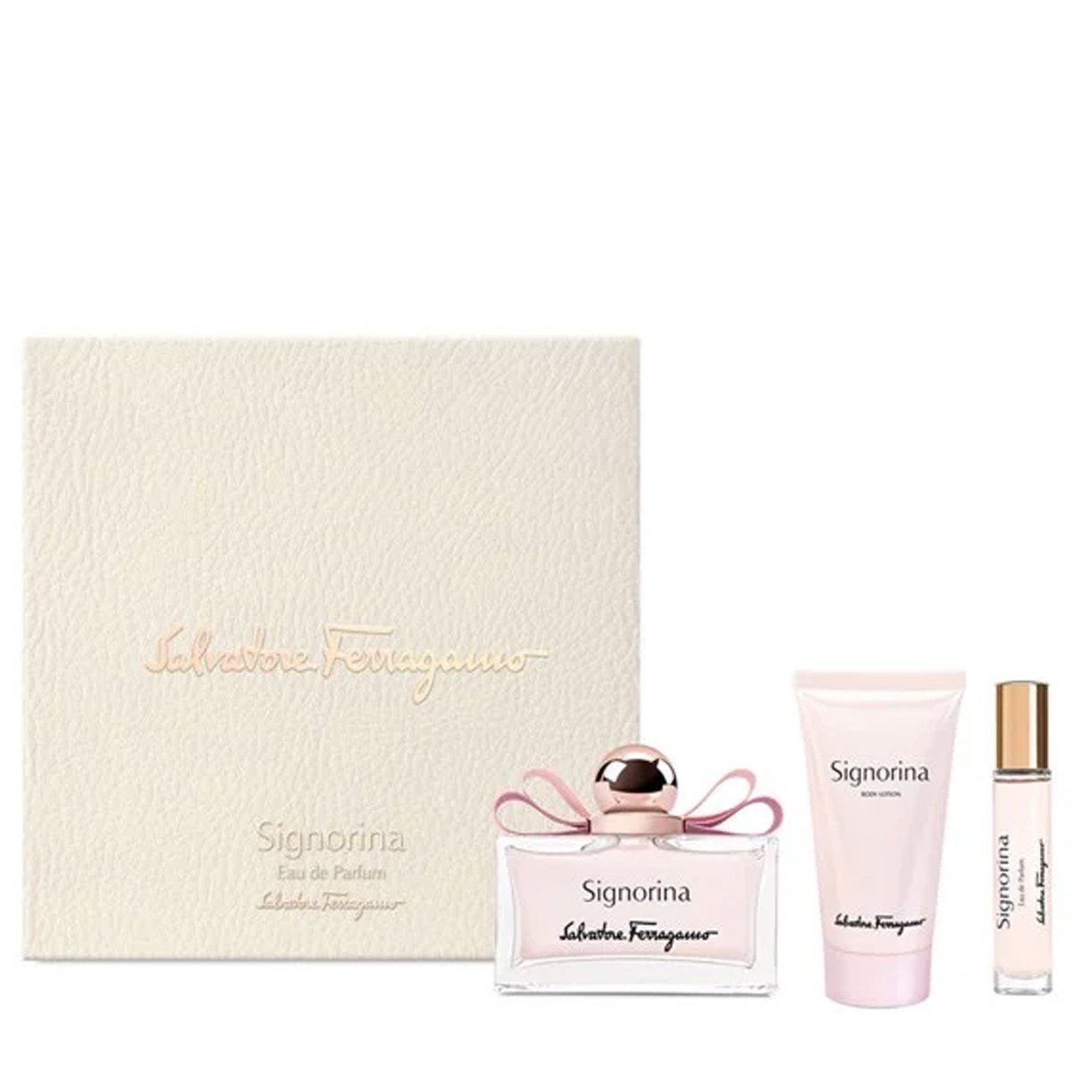 Gift Set Salvatore Ferragamo Signorina EDP 3pcs (EDP 100ml + EDP 10ml + BL50 ml)